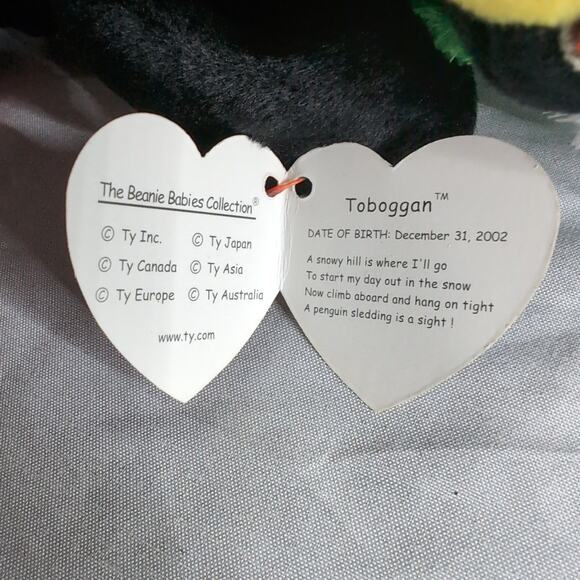 Ty Beanie Babies Snowdrift Bear Toboggan Penguin 2003 Christmas w/tags - Picture 15 of 16